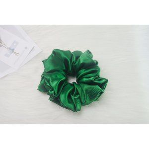 Oversize Lovely Green Handmade Hair Scrunchies Ponytail | Cute Hair Scrunchies